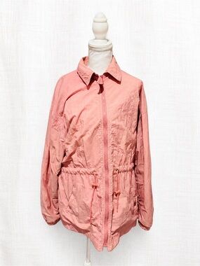Vintage Lady Foot Locker Women's Pink Drawstring Waist Utility Jacket